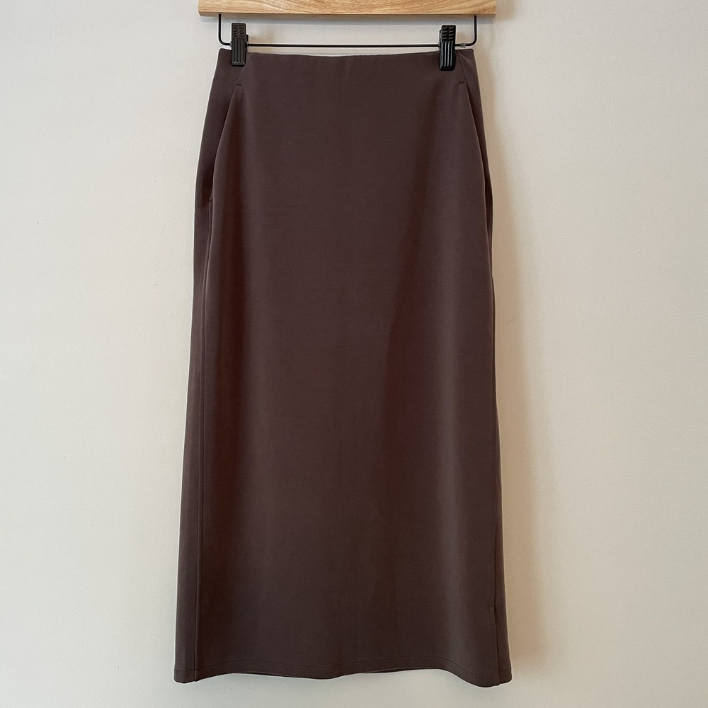 Lululemon Softstreme High-Rise Midi Skirt Espresso Size 4 Stretch Career Classic